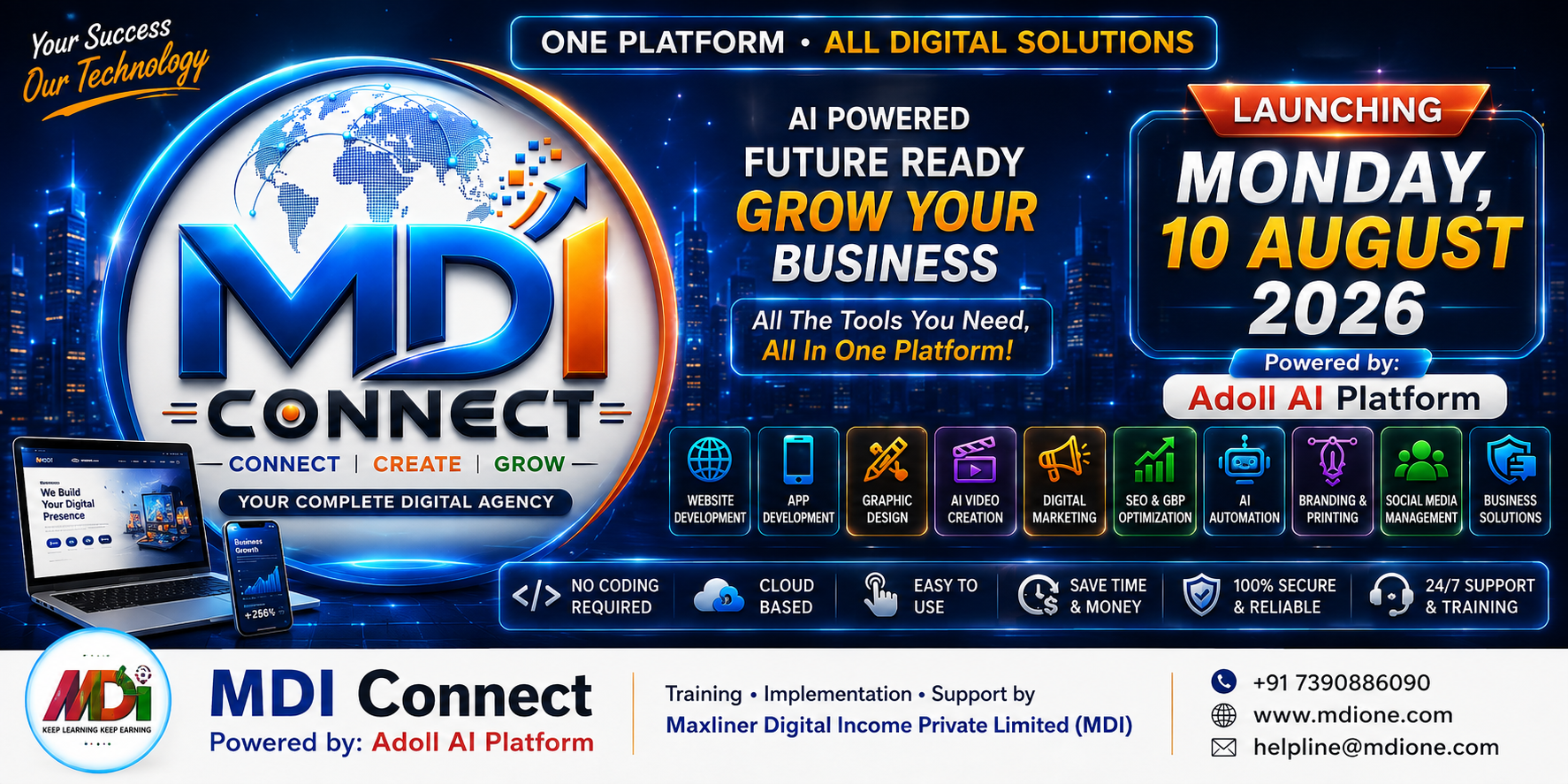 MDI Connect — One Platform, All Digital Solutions | Powered by Adoll AI Platform